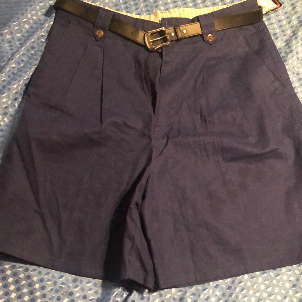Liz Thomas blue shorts